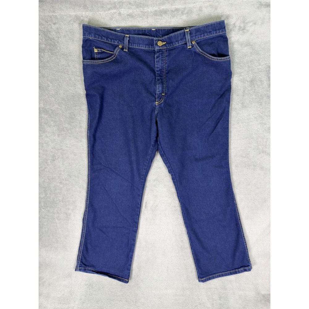Rider Denim Jeans Mens 40x32** Blue Dark Wash Denim Relaxed Straight Made In USA